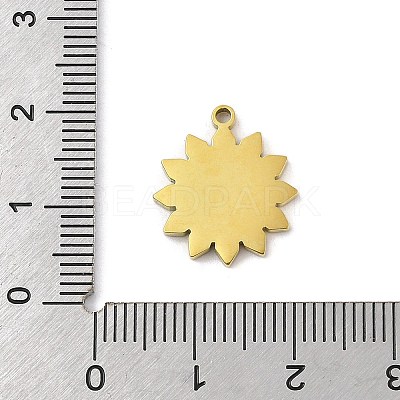 304 Stainless Steel Enamel Pendants STAS-U039-12G-1
