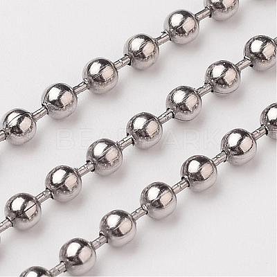 Tarnish Resistant 304 Stainless Steel Ball Chains CHS-O001-A-04-1