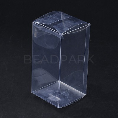 Rectangle Transparent Plastic PVC Box Gift Packaging CON-F013-01G-1