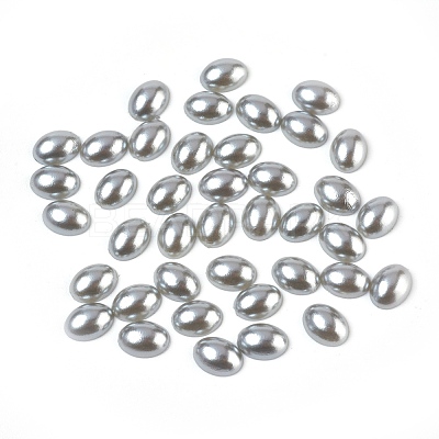 ABS Plastic Imitation Pearl Cabochons SACR-R755-8x6mm-Z41-1