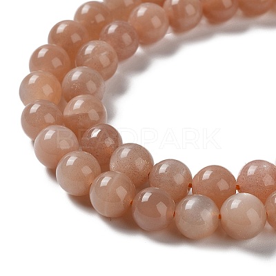 Round Natural Sunstone Beads Strands X-G-F222-33-8mm-1-1