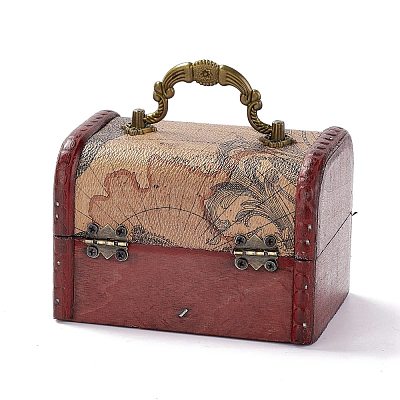 Vintage Wooden Jewelry Box AJEW-M034-01D-1