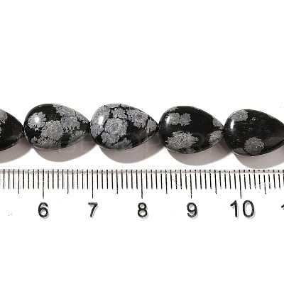 Natural Snowflake Obsidian Beads Strands X-G-I377-A28-1