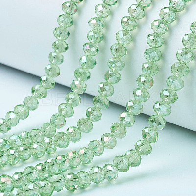 Electroplate Glass Beads Strands EGLA-A034-T6mm-B17-1