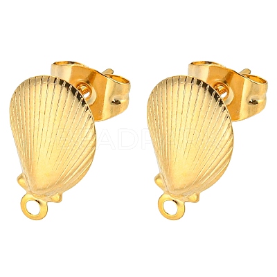 304 Stainless Steel Stud Earring Findings LS-EJEW-D081-02A-G-1