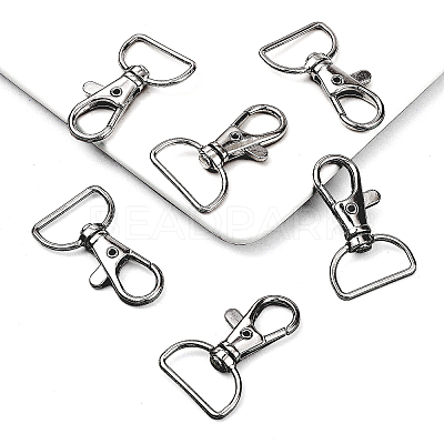 Zinc Alloy Swivel D Rings Lobster Claw Clasps X1-E341-8-B-1
