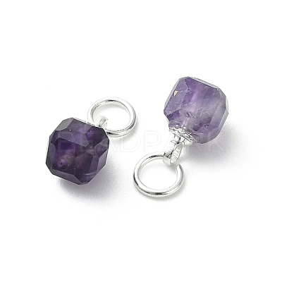 Natural Amethyst Pendants PALLOY-JF05300-01-1