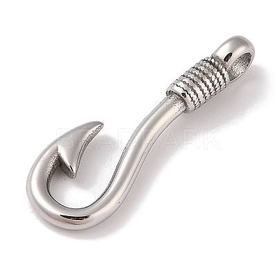 Non-Tarnish 304 Stainless Steel Hook Clasps STAS-C109-07P-1