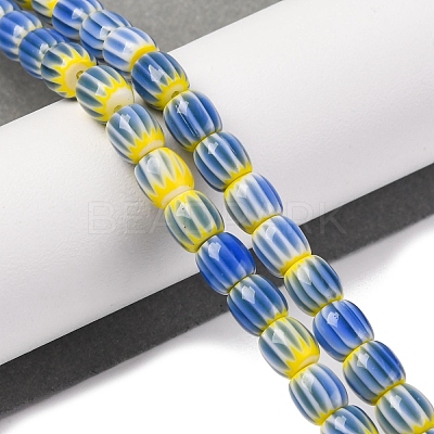 Handmade Lampwork Chevron Beads Strands LAMP-K041-01A-04-1
