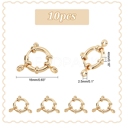 10Pcs 304 Stainless Steel Spring Ring Clasps STAS-PH0005-15-1