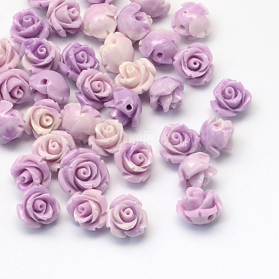 Dyed Synthetic Coral Flower Beads GSHE-Q003-02-1