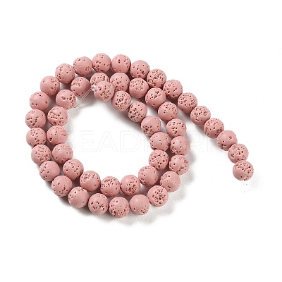 Synthetic Lava Rock Dyed Beads Strands G-H311-08B-08-1
