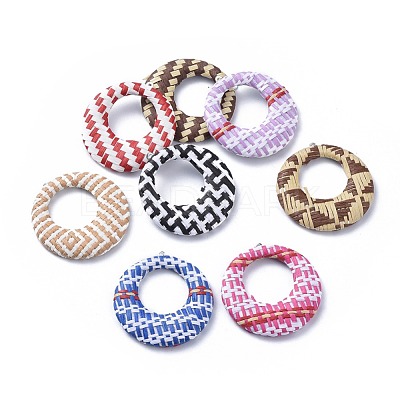 Handmade Raffia Woven Pendants X-WOVE-T005-36-M-1