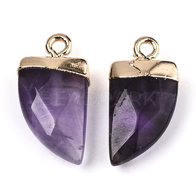 Natural Amethyst Pendants G-N326-57D-1