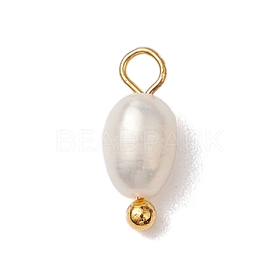 Natural Freshwater Pearl Potato Charms X-PALLOY-JF03202-01-1