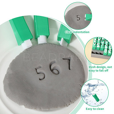 Plastic Uppercase Letter Clay Stamp Sets DIY-WH0591-269B-1