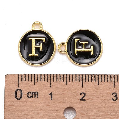 Golden Plated Alloy Charms X-ENAM-S118-02F-1