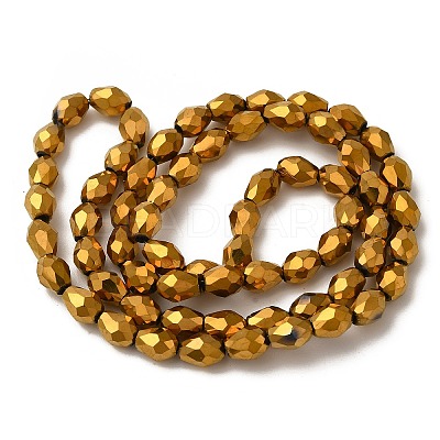 Electroplate Glass Beads Strands EGLA-D017-7x5mm-3-1