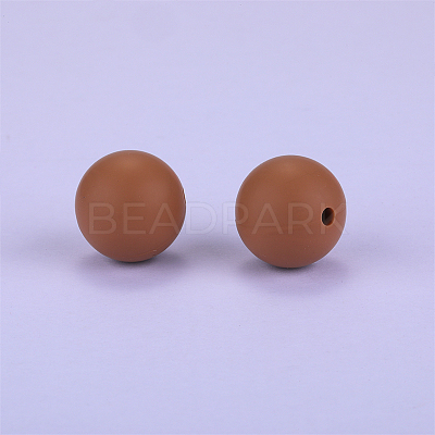 Round Silicone Focal Beads SI-JX0046A-77-1