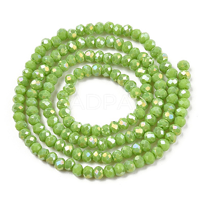 Electroplate Glass Beads Strands EGLA-A044-P6mm-B30-1