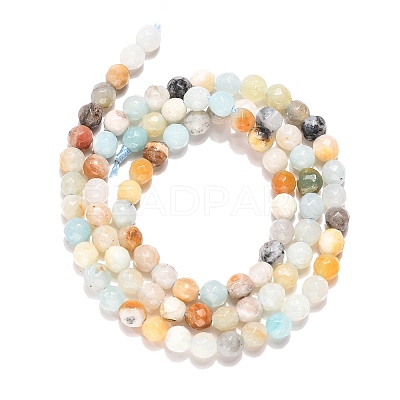 Natural Flower Amazonite Beads Strands X-G-G545-06-1
