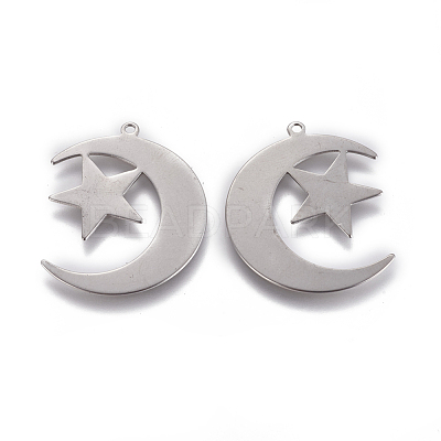 Tarnish Resistant 201 Stainless Steel Pendants X-STAS-L234-119P-1