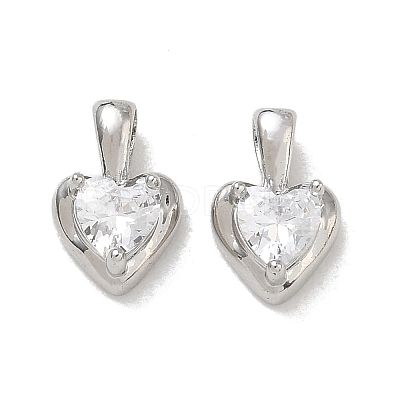 Brass Pave Clear Cubic Zirconia Charms CU-CBA6E4E-19P-C-1