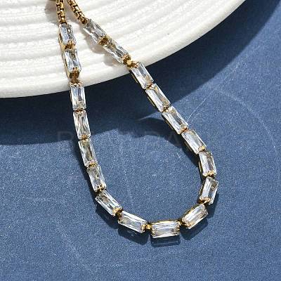 Rectangle 304 Stainless Steel Glass Slider Bracelets BJEW-D456-07G-02-1
