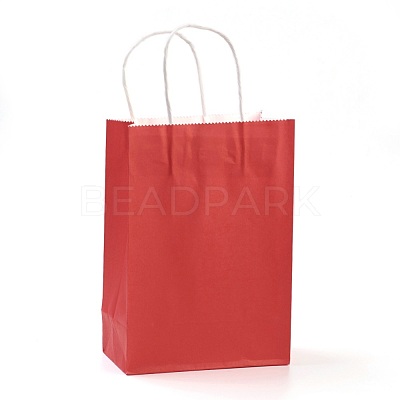 Pure Color Kraft Paper Bags AJEW-G020-A-12-1