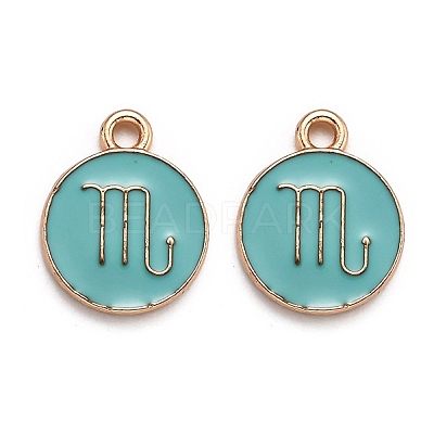 Alloy Enamel Pendants ENAM-S124-01B-13L-1