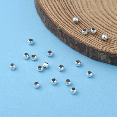 Plating Plastic Acrylic Round Beads PACR-L003-3mm-S-1