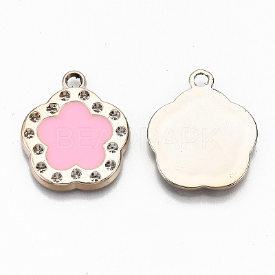 UV Plating Acrylic Pendant Rhinestone Settings OACR-R252-01-07LG-1