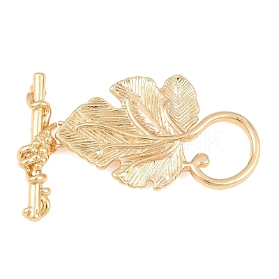 Brass Toggle Clasps KK-CBA7BFE-08G-1