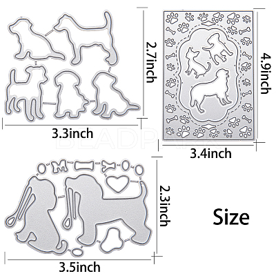 Pet Gog Frame Metal Cutting Dies Stencils DIY-GF0001-19-1