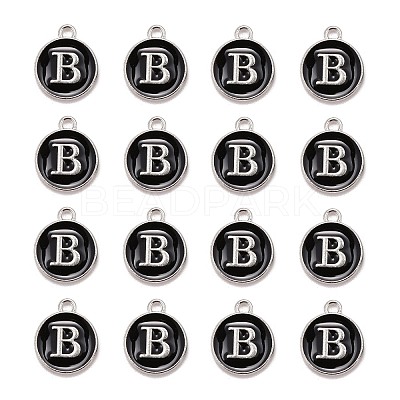 Platinum Plated Alloy Charms LS-ENAM-S118-02B-P-1