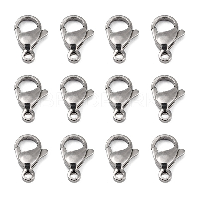 Tarnish Resistant Polished 304 Stainless Steel Lobster Claw Clasps X-STAS-R072-39A-1