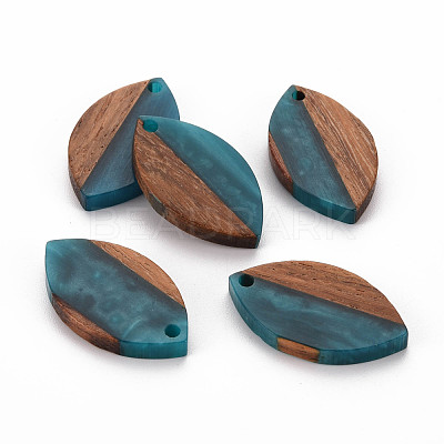 Resin & Walnut Wood Pendants X-RESI-S389-074-1