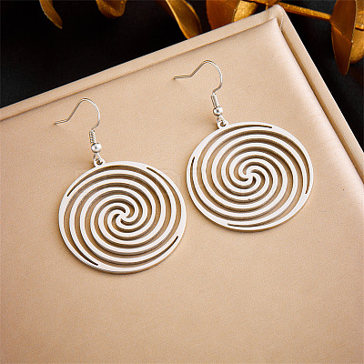 304 Stainless Steel Dangle Earrings FS-WG846BB-20-1