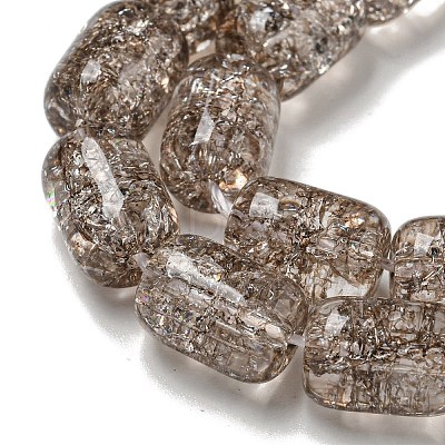 Transparent Crackle Glass Beads Strands GLAA-NH0001-04E-1