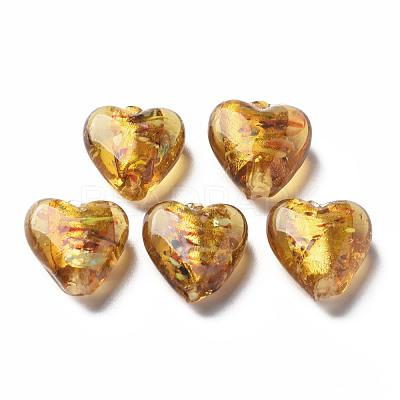 Handmade Lampwork Silver Foil Glass Beads FOIL-T005-01E-1