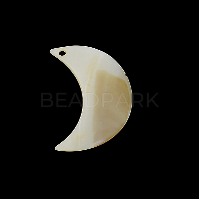 Moon Freshwater Shell Pendants SHEL-F001-12-1