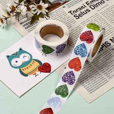 Heart Shaped Stickers Roll DIY-K027-A16-1