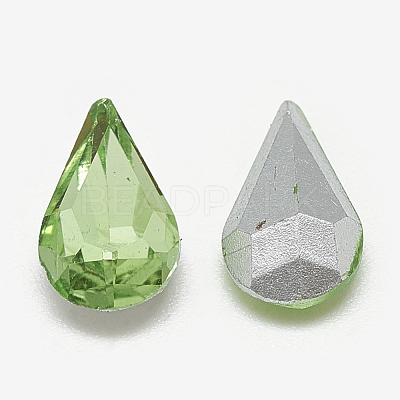Pointed Back Glass Rhinestone Cabochons RGLA-T082-6x10mm-19-1