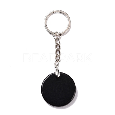 Natural Gemstone Triskele/Triskelion Pendant Keychain KEYC-A031-01P-1