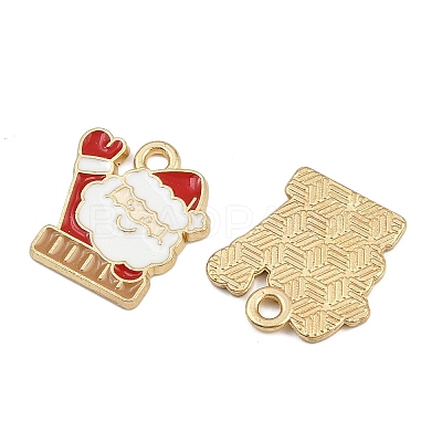 Christmas Themes Alloy Enamel Pendants ENAM-Z023-01G-02-1