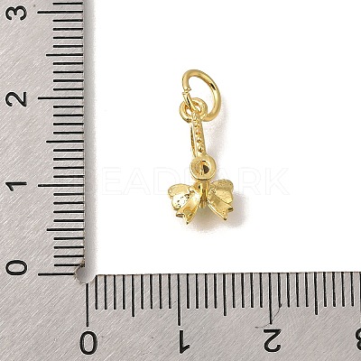 Rack Plating Brass Micro Pave Cubic Zirconia Ice Pick Pinch Bails KK-F883-14G-01-1