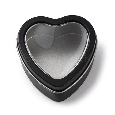 Tinplate Iron Heart Shaped Candle Tins CON-NH0001-01D-1