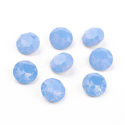 Pointed Back & Back Plated K9 Glass Rhinestone Cabochons RGLA-J012-10mm-285-1