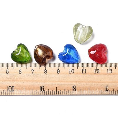 Handmade Silver Foil Glass Beads X-SLH15MMY-1-1