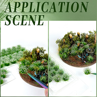 Resin Mini Grass Tufts AJEW-WH20120-10B-01-1